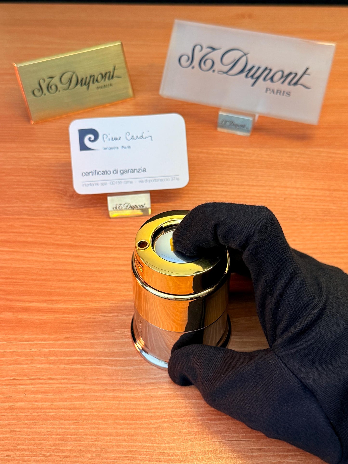 Vintage 1960 Pierre Cardin Table lighter futurestic design perfect decoration \ never used box and document \ rare model ideal gift unique