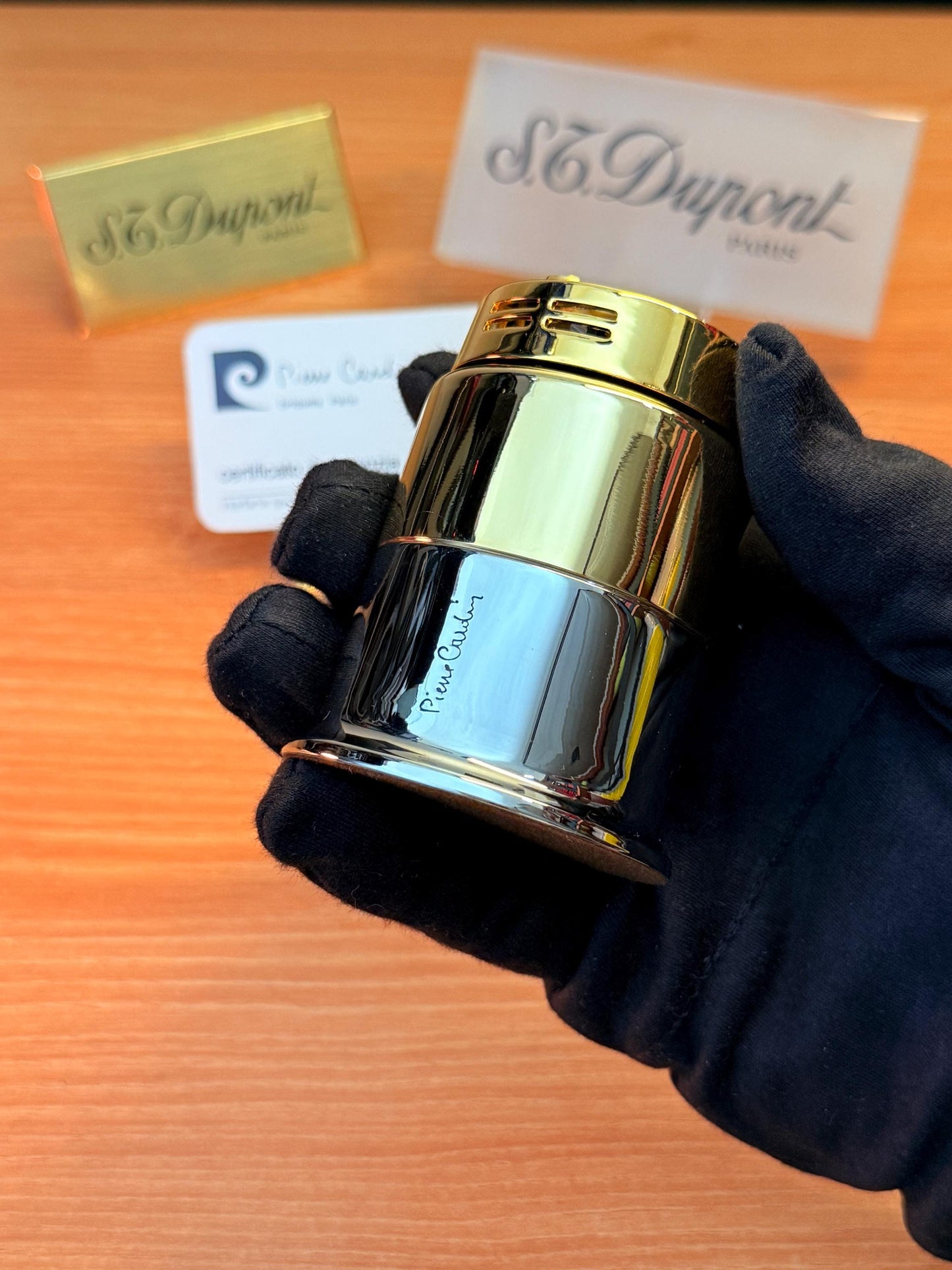 Vintage 1960 Pierre Cardin Table lighter futurestic design perfect decoration \ never used box and document \ rare model ideal gift unique