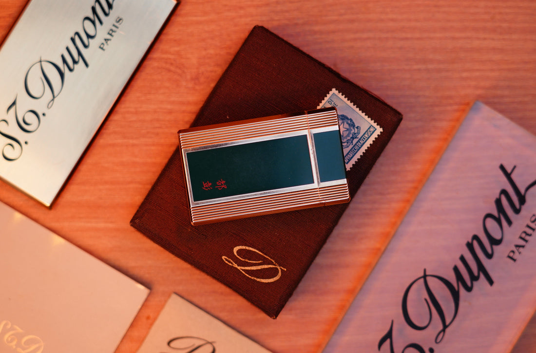 The Lacquered Signature Backside of the S.T. Dupont Vintage Lacquered Lighters