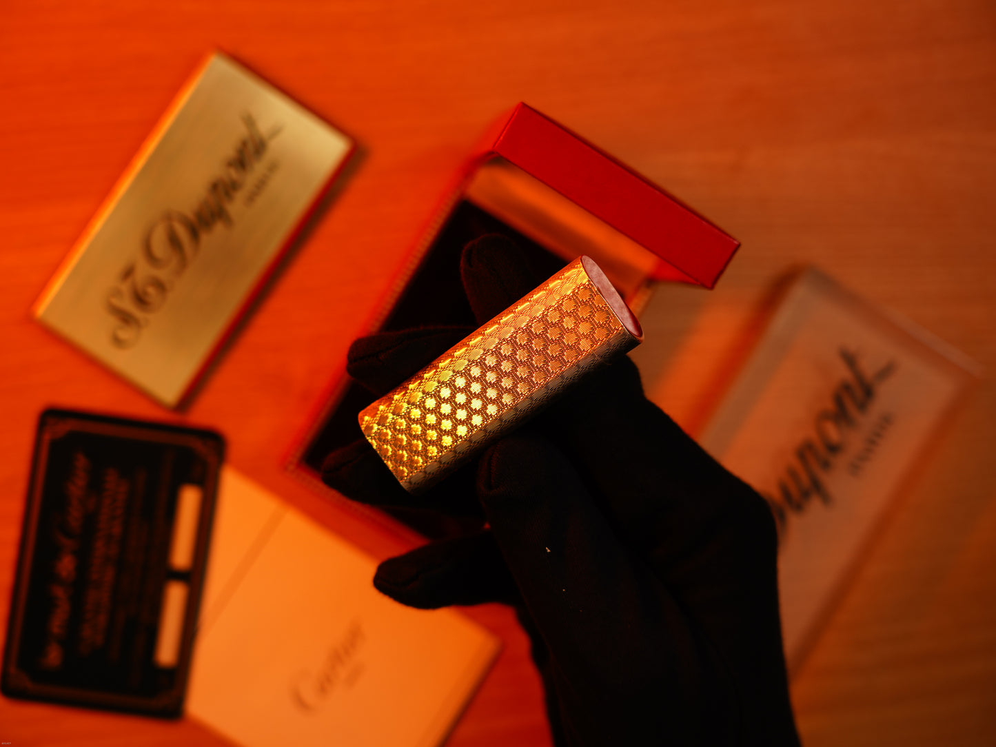 Vintage 1970 Early Cartier Production Heavy Silver Finish Rare Guilloché Pattern Lighter