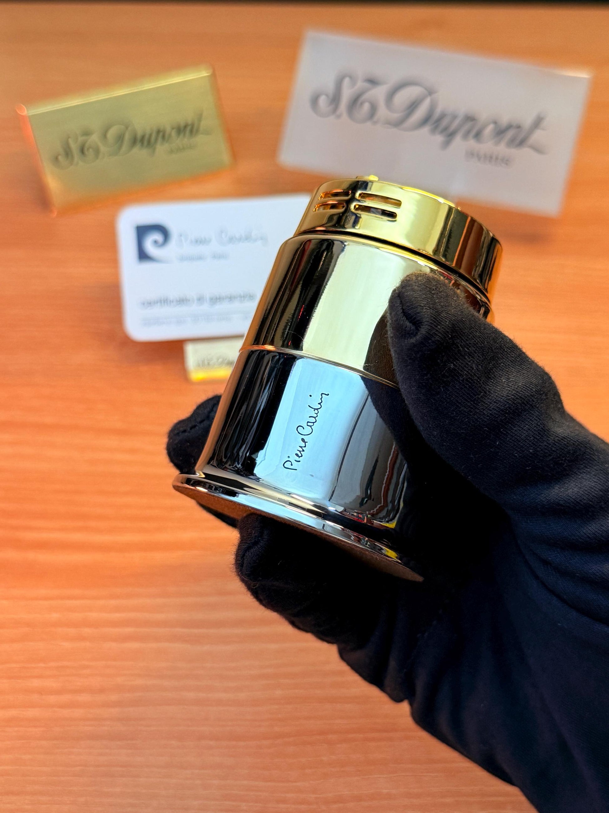 Vintage 1960 Pierre Cardin Table lighter futurestic design perfect decoration \ never used box and document \ rare model ideal gift unique