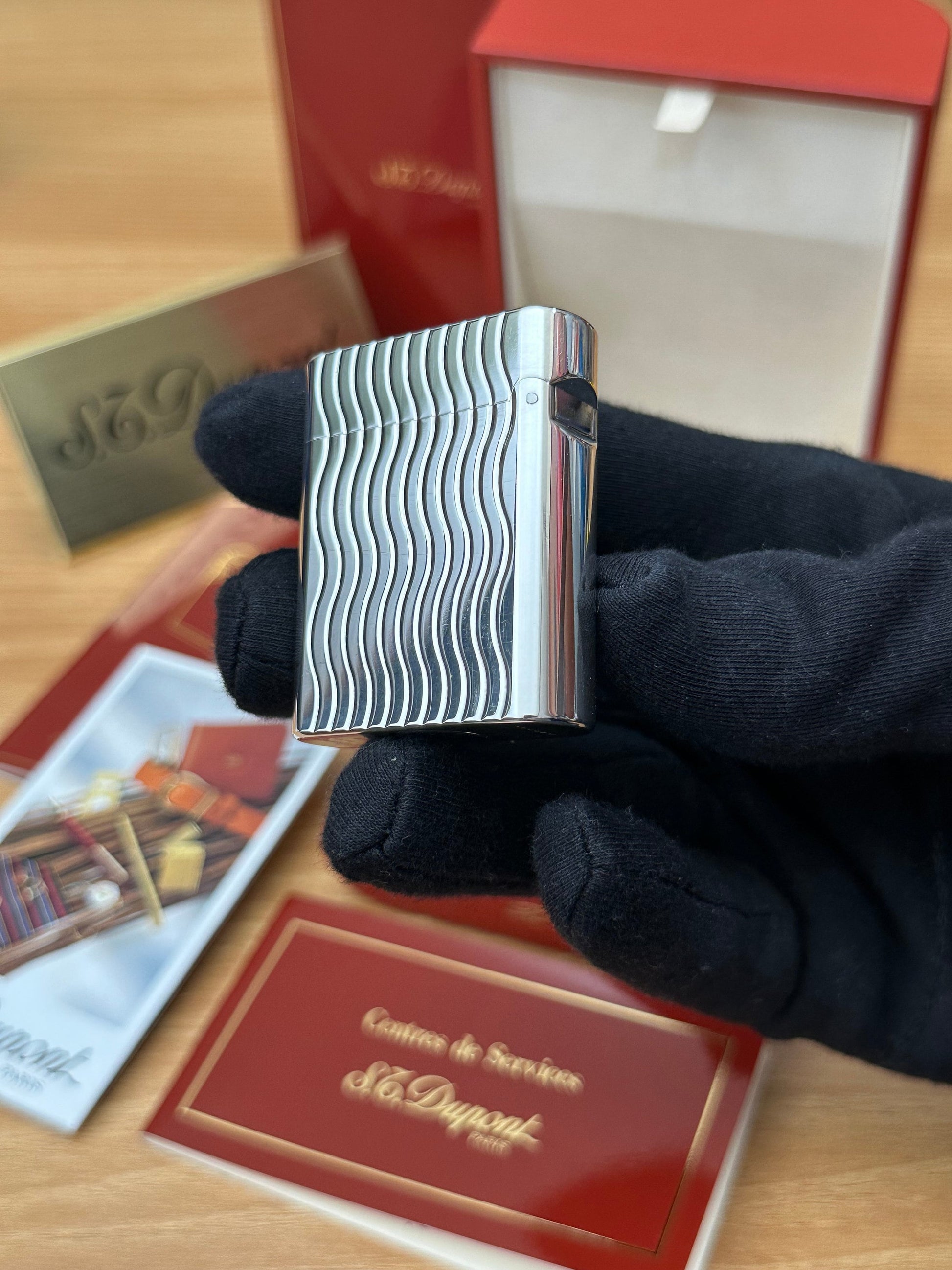 Vintage 1990 St Dupont Soubreny Two tone Gold & Silver finish / full set will box and documents / Good condition