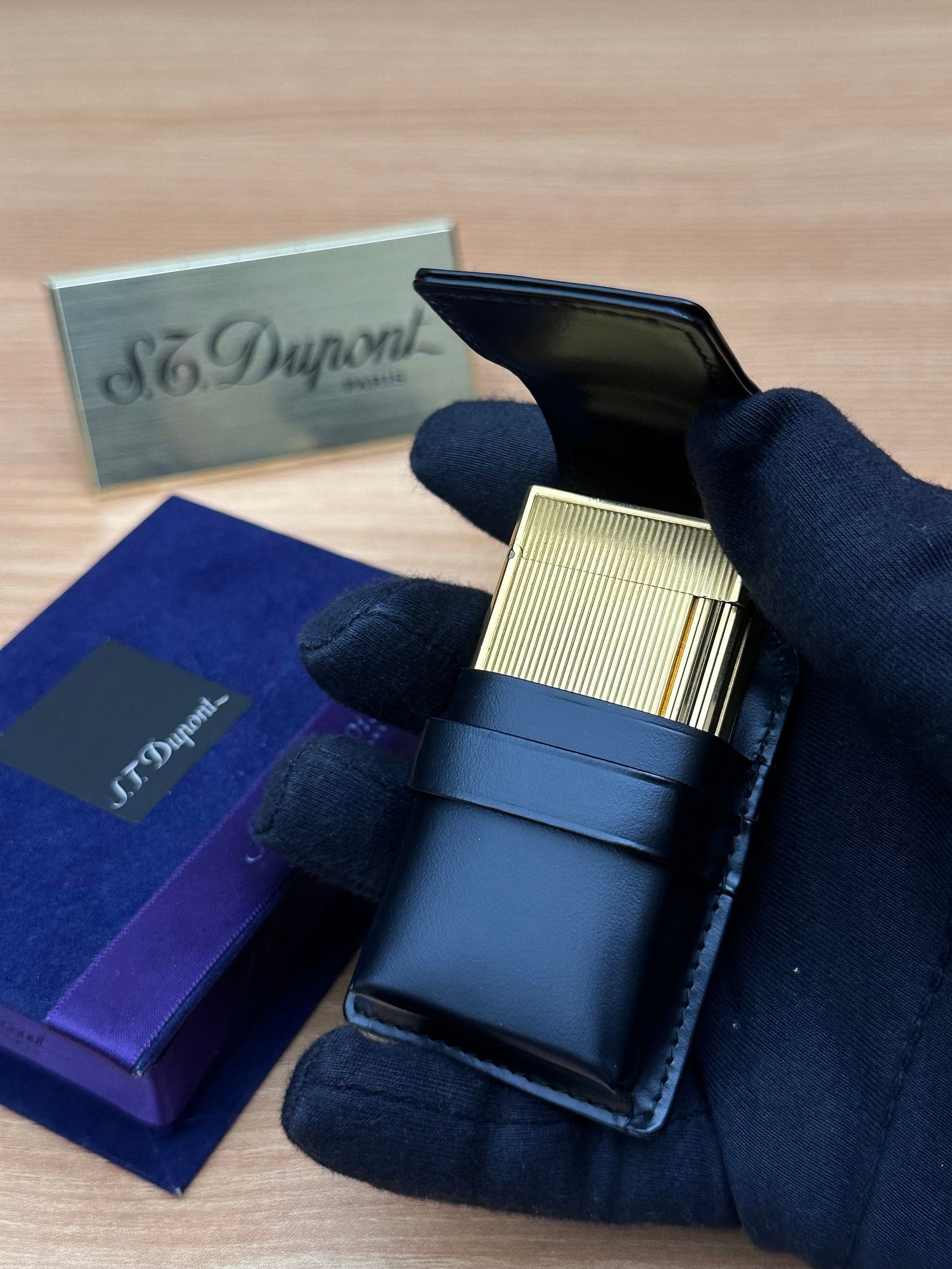 Authentic 1990 St Dupont lighter case for Line 1 model only large size / only case included / never used new with box