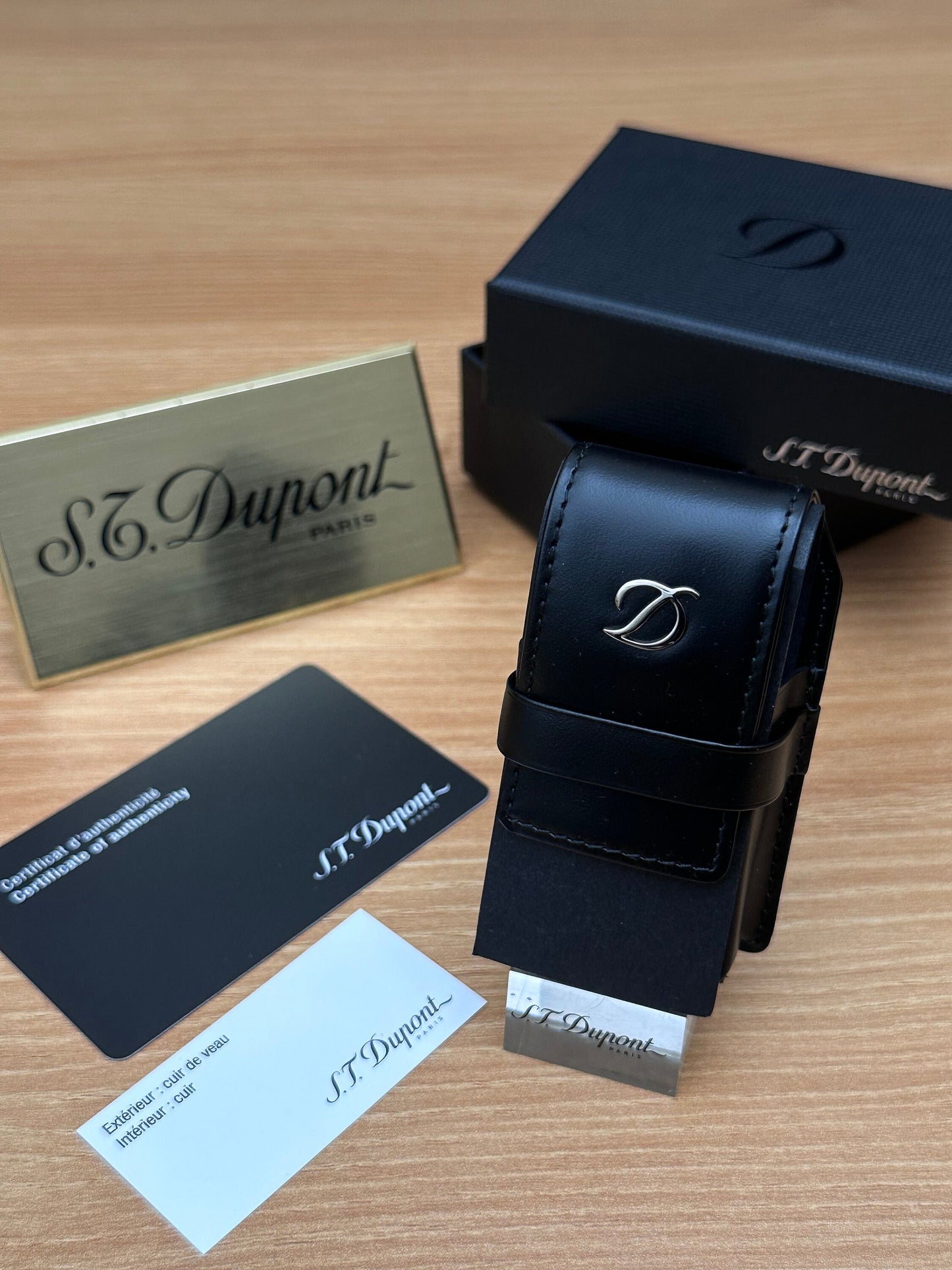 Authentic 1990 St Dupont lighter case for Line 1 model only large size / only case included / never used new with box and documents