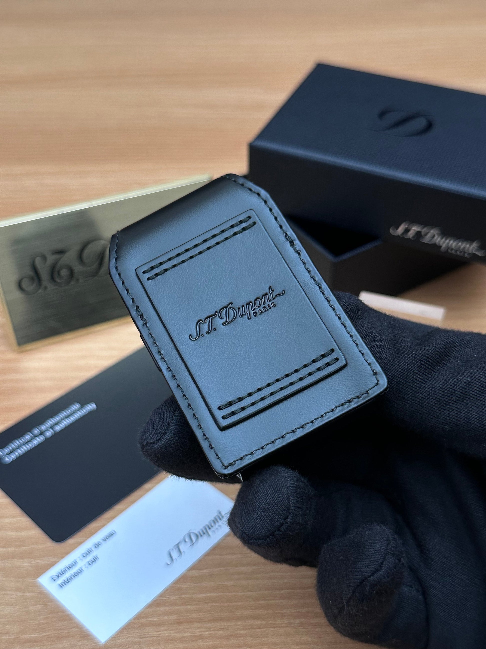 Authentic 1990 St Dupont lighter case for Line 1 model only large size / only case included / never used new with box and documents