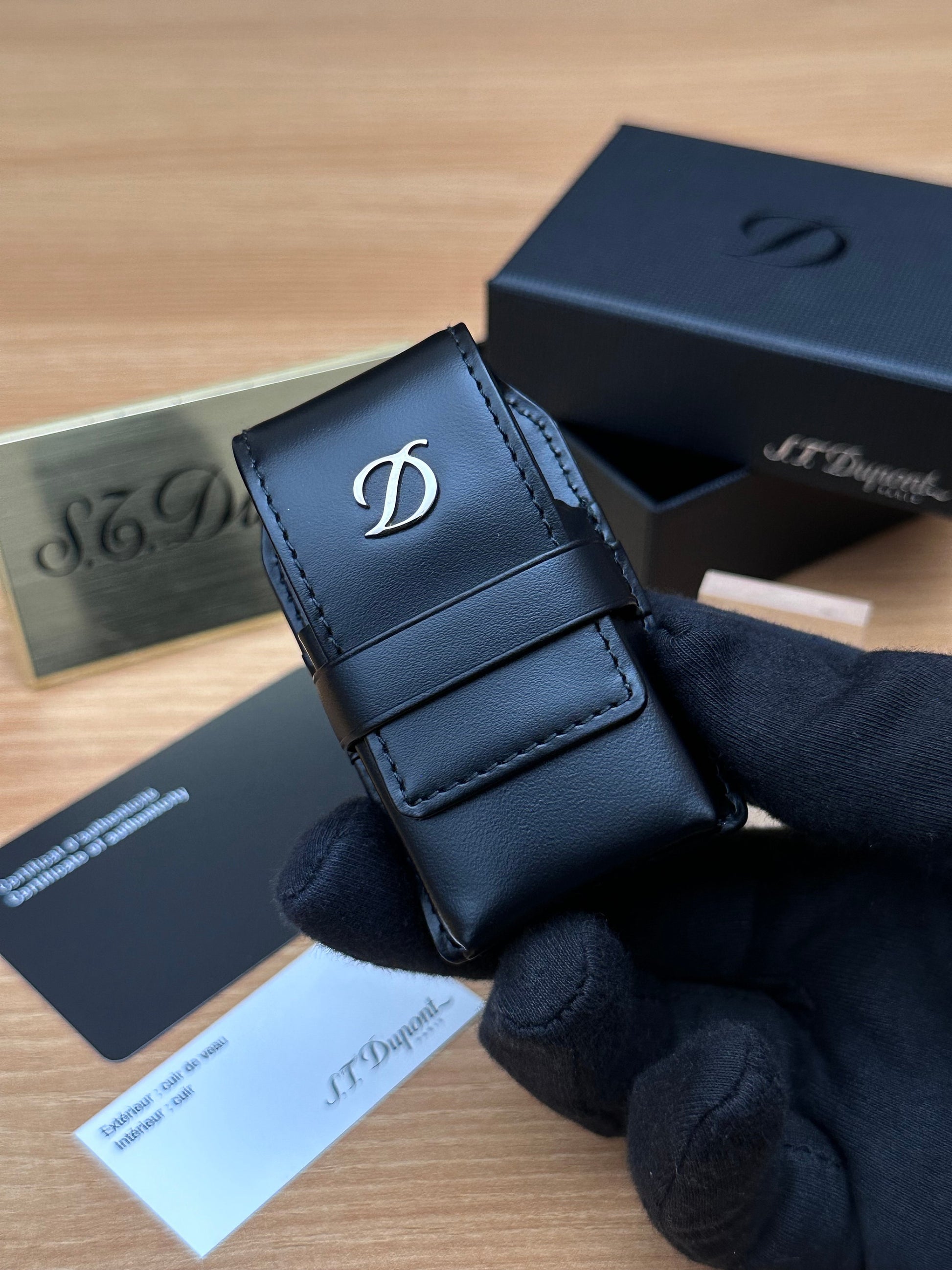 Authentic 1990 St Dupont lighter case for Line 1 model only large size / only case included / never used new with box and documents