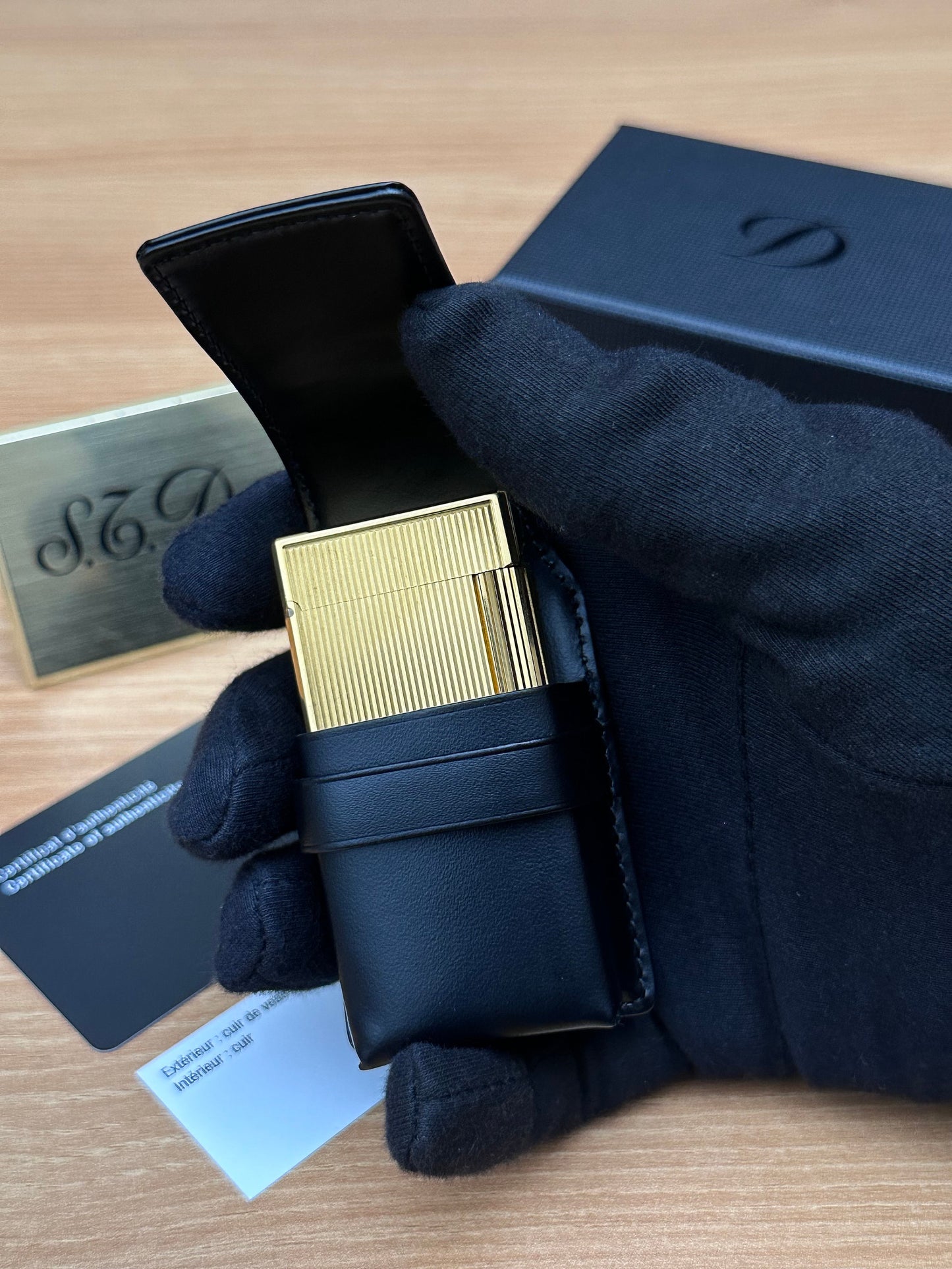 Authentic 1990 St Dupont lighter case for Line 1 model only large size / only case included / never used new with box and documents