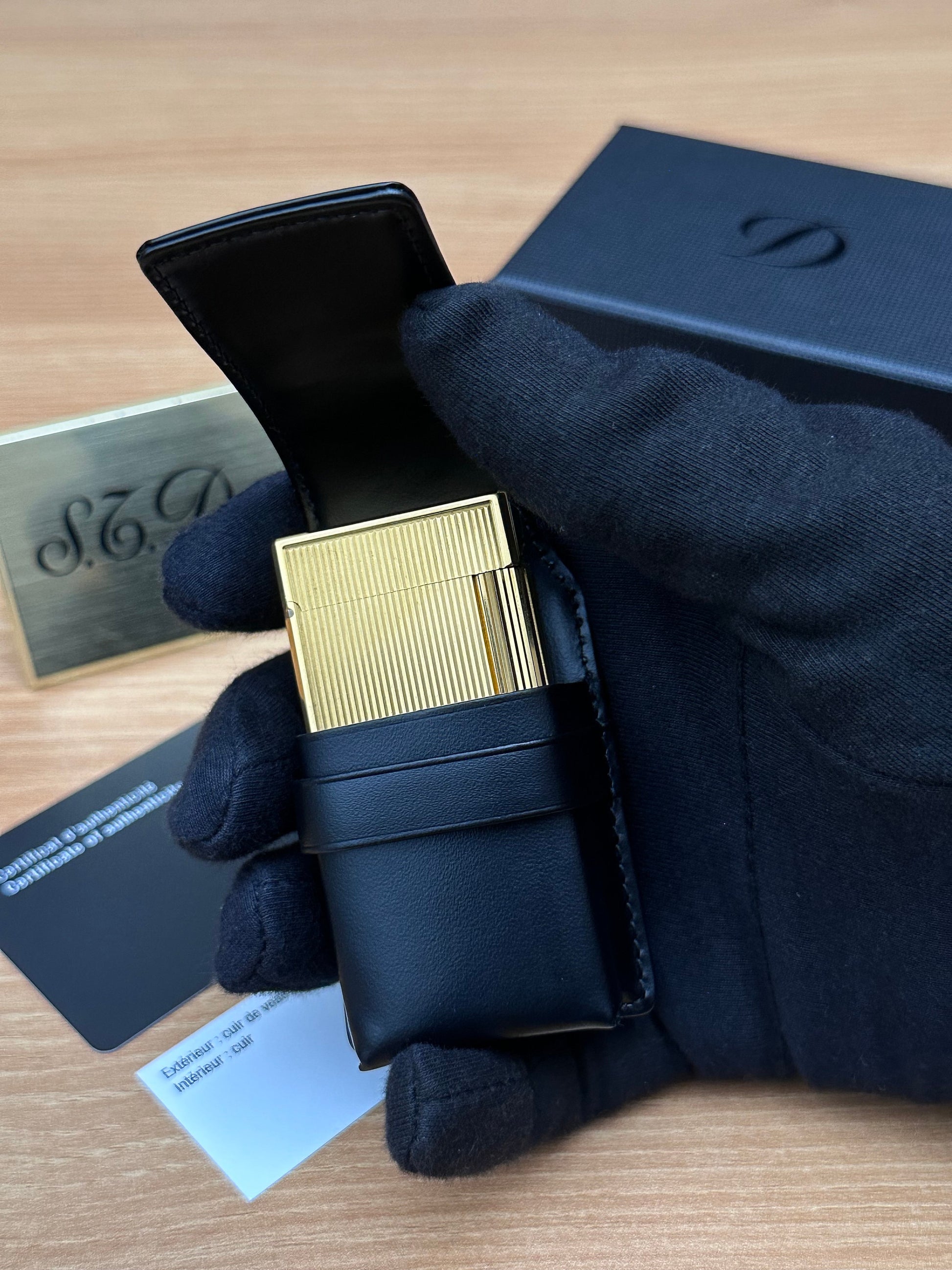 Authentic 1990 St Dupont lighter case for Line 1 model only large size / only case included / never used new with box and documents
