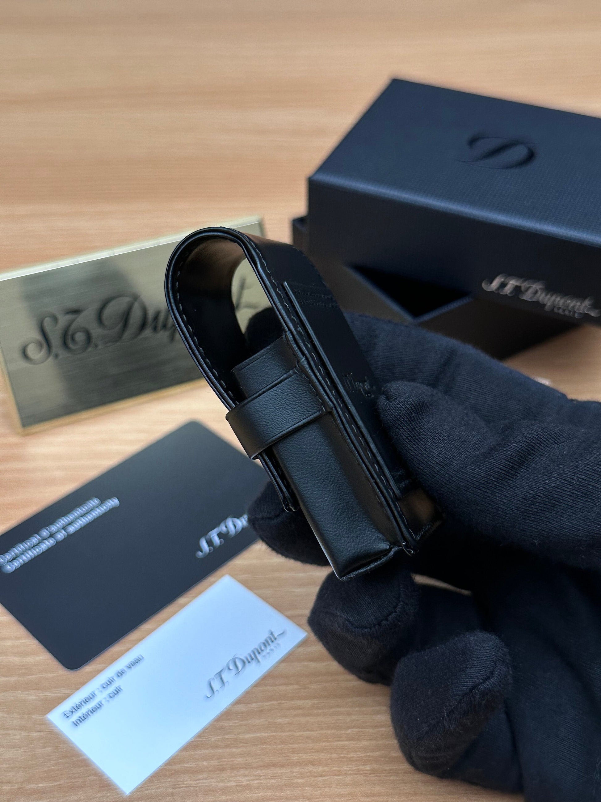Authentic 1990 St Dupont lighter case for Line 1 model only large size / only case included / never used new with box and documents